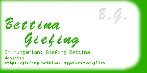 bettina giefing business card